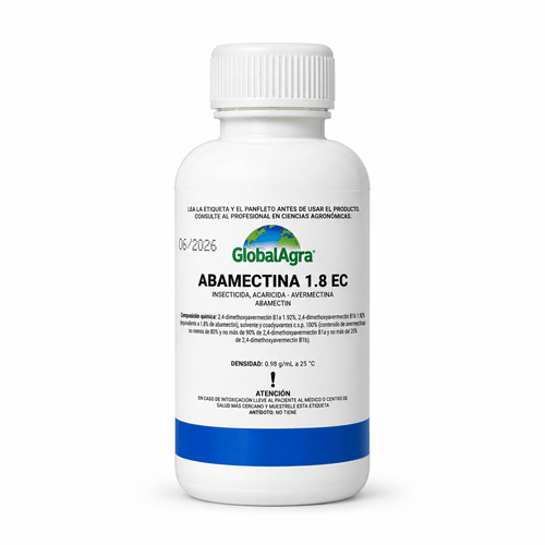 Abamectina 1.8 EC, acaricida e insecticida para araña roja y ácaros