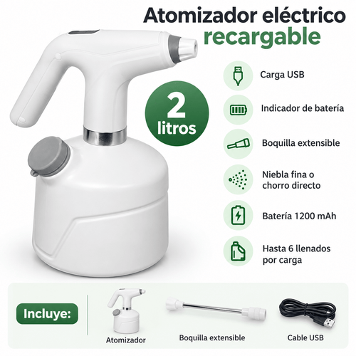 Atomizador Eléctrico Recargable 2 Litros – YS-P2000S - Doctor Plantas GT