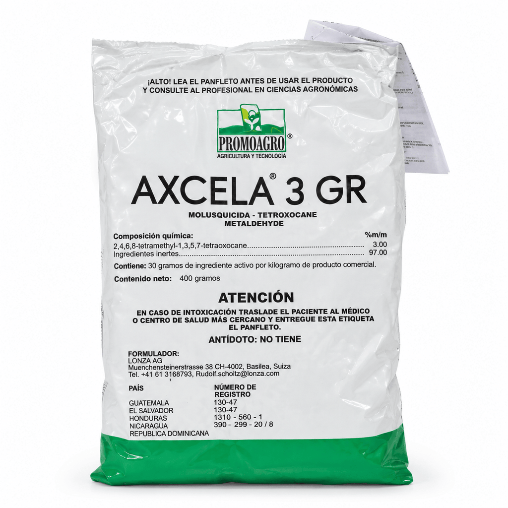 Axcela 3 GR, molusquicida granulado contra caracoles y babosas