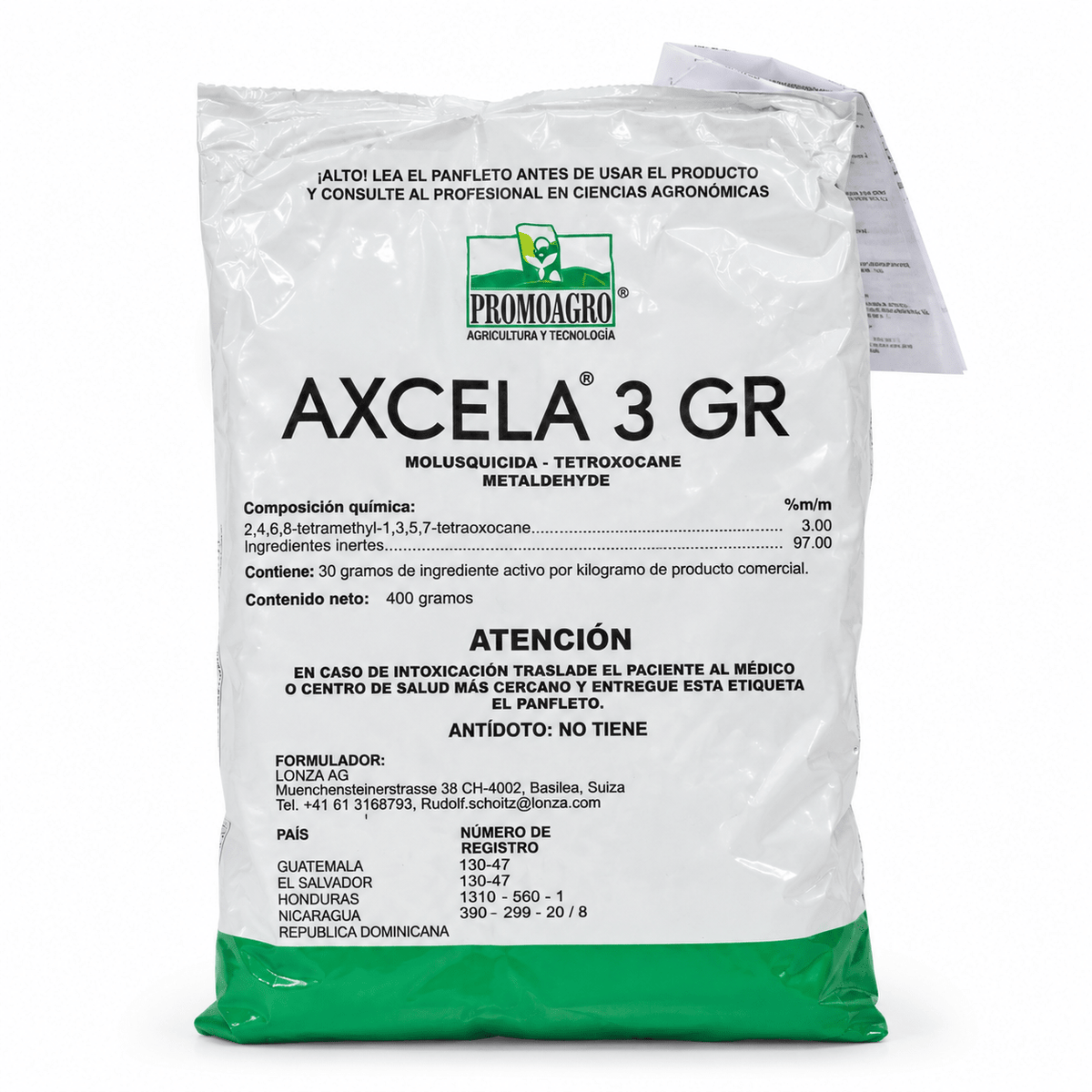Axcela 3 GR, molusquicida granulado contra caracoles y babosas