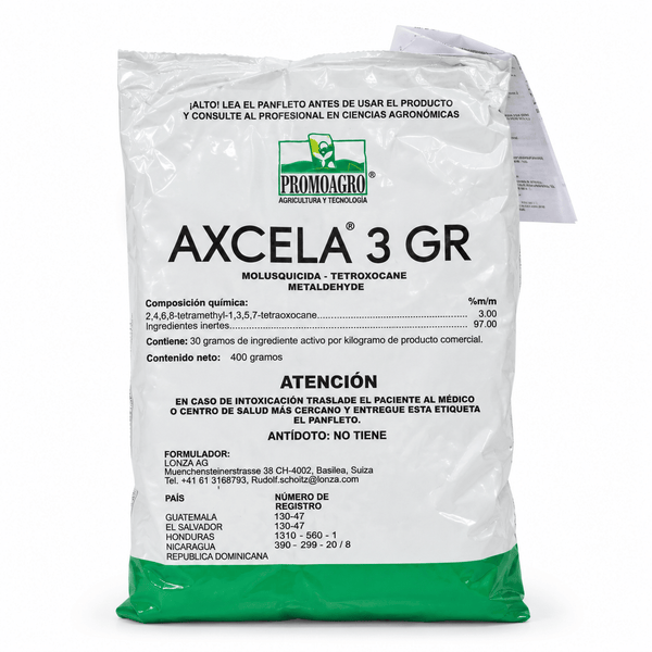 Axcela 3 GR, molusquicida granulado contra caracoles y babosas