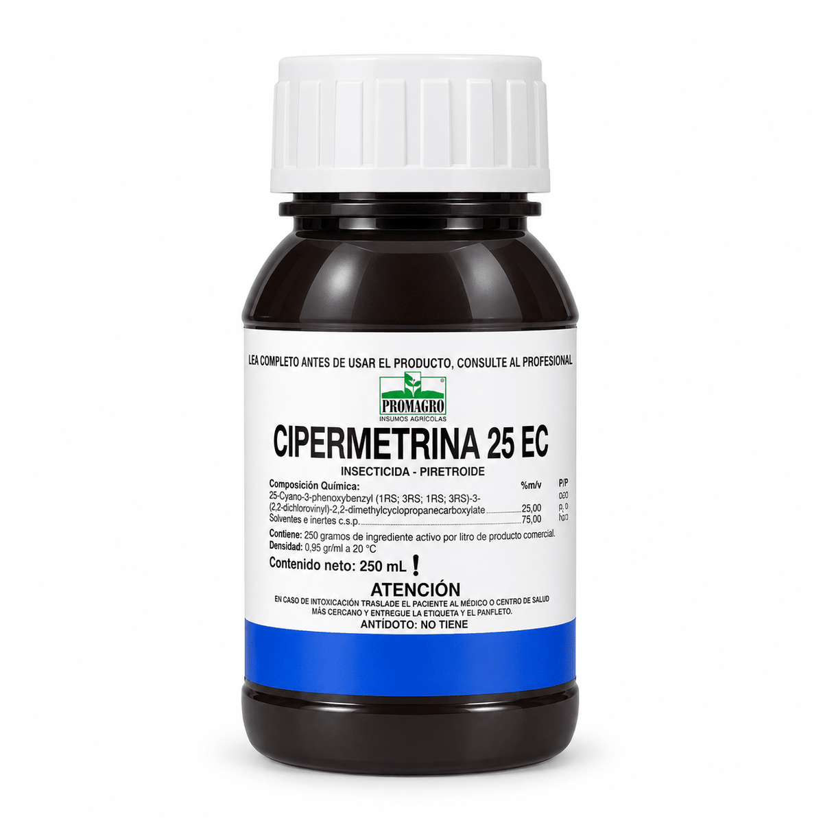 Cipermetrina 25 EC, insecticida concentrado para cucarachas, zancudos y plagas del jardín