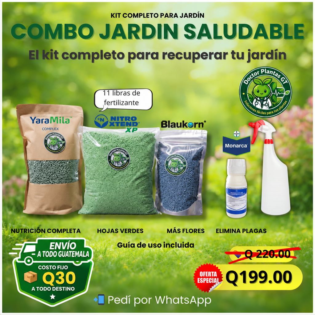 Combo Jardín Saludable 11 lb – Kit Completo para Plantas - Doctor Plantas GT