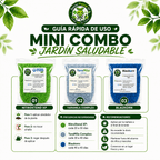 Ejemplo de uso del Mini Combo Jardín Saludable: plantas nutridas y con flores