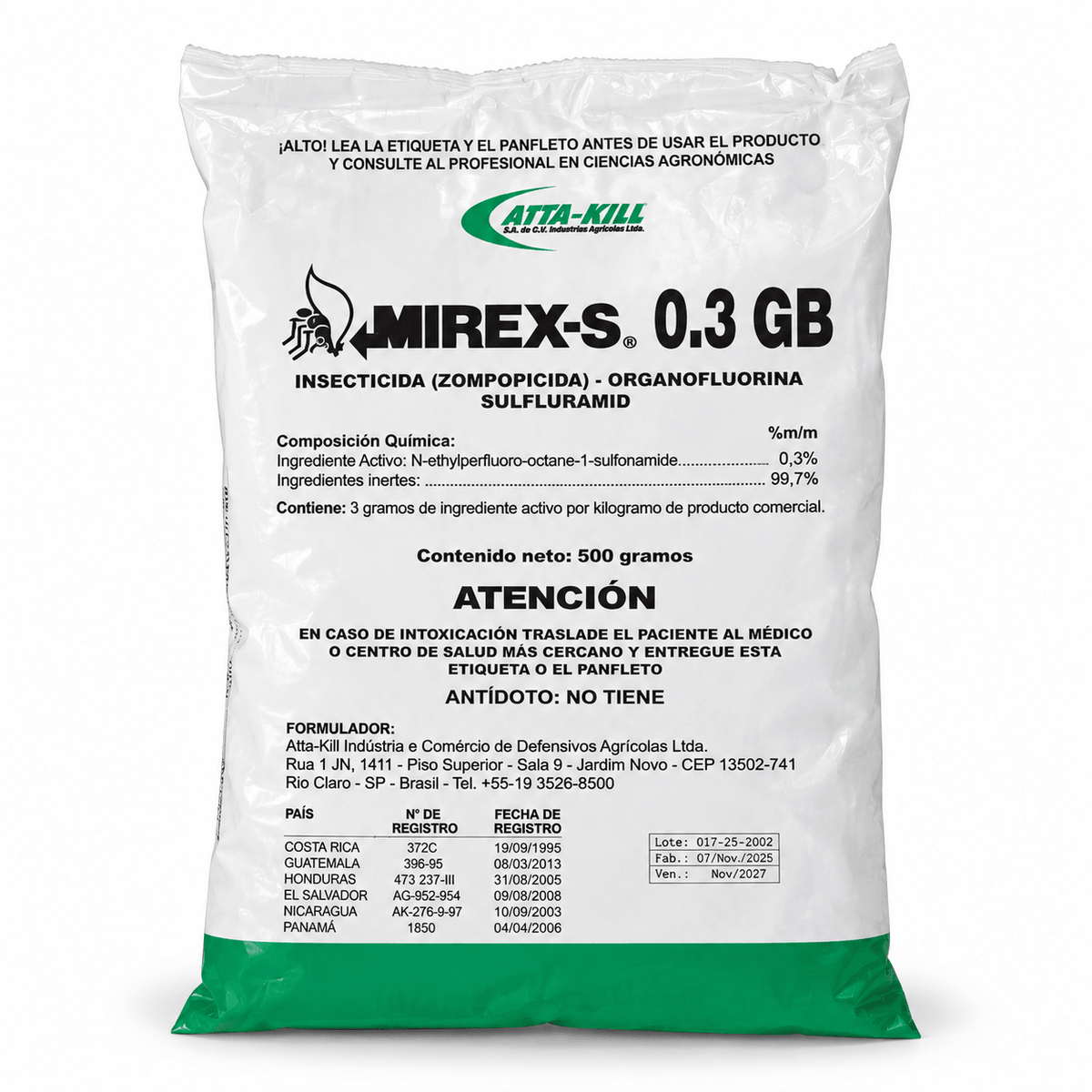 Mirex-S 0.3 GB de Duwest, cebo para zompopos y hormigas cortadoras