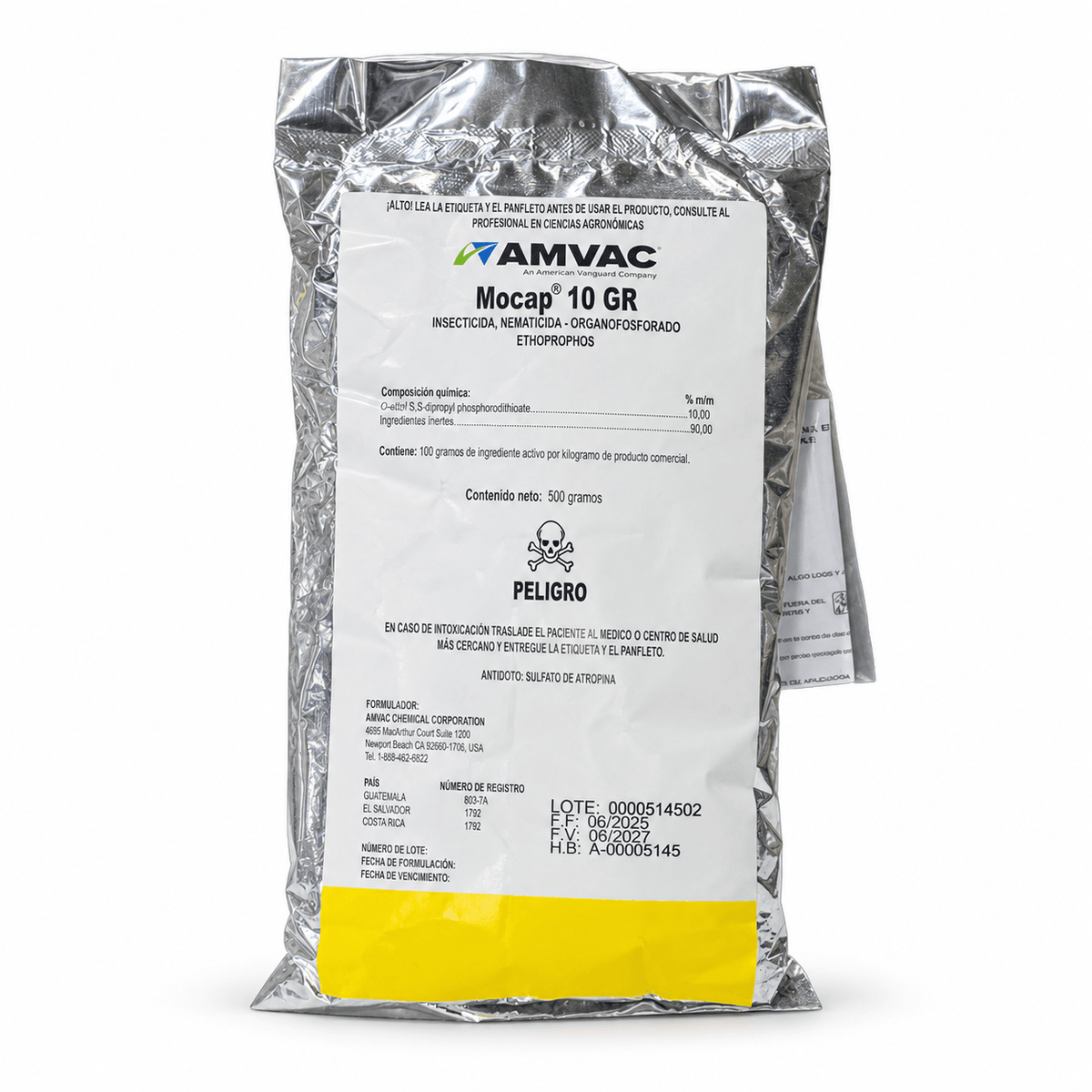 Mocap 10 GR, insecticida granulado para gallina ciega y plagas de suelo