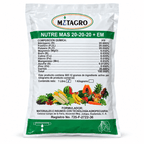 Nutre Más 20-20-20 con elementos menores, fertilizante soluble de 1 libra