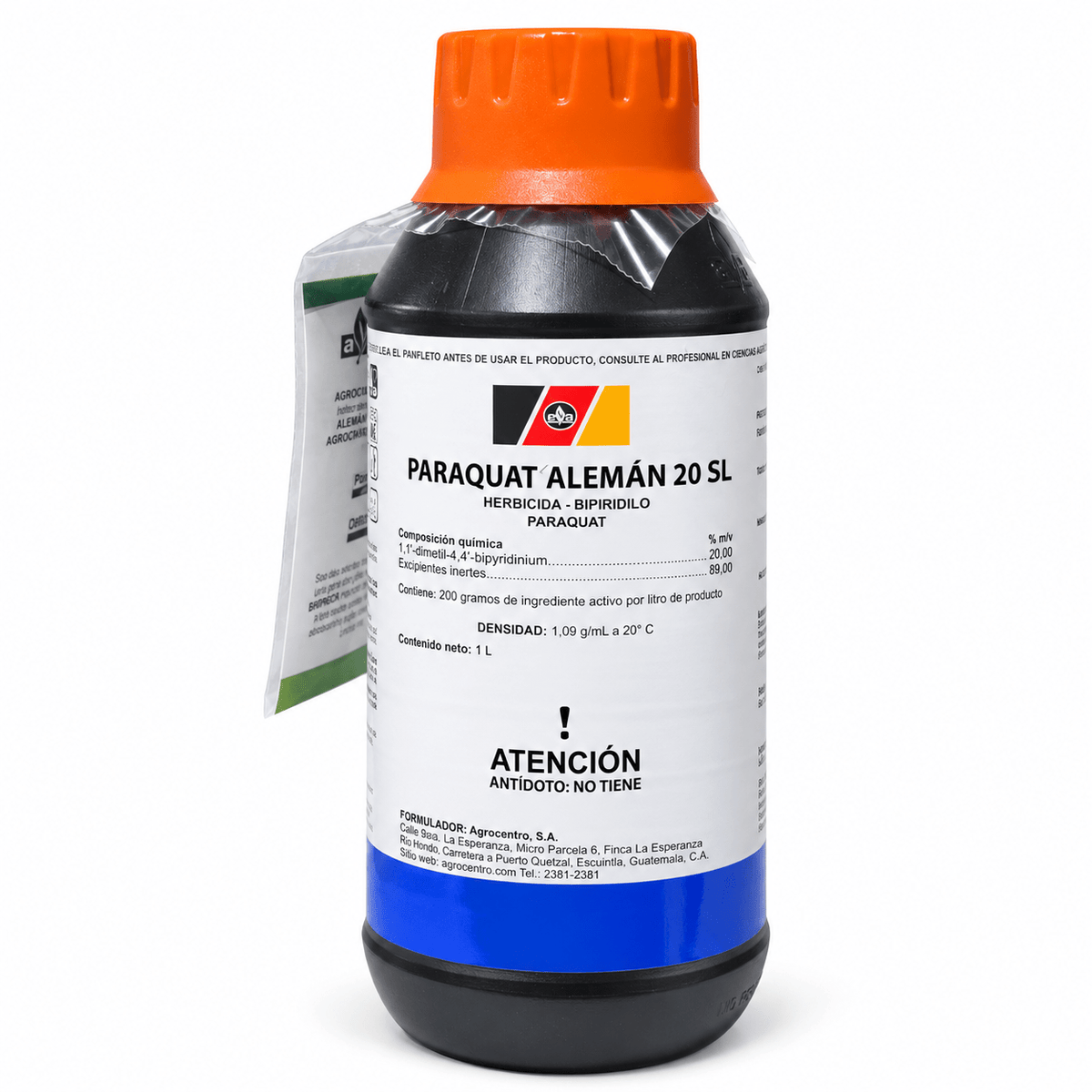Paraquat Alemán 20 SL, herbicida paraquat, presentaciones de 500 ml y 1 litro